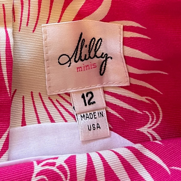 Milly Minis Pink and Off White Dress with Neon Yellow Accents - Picture 3 of 5